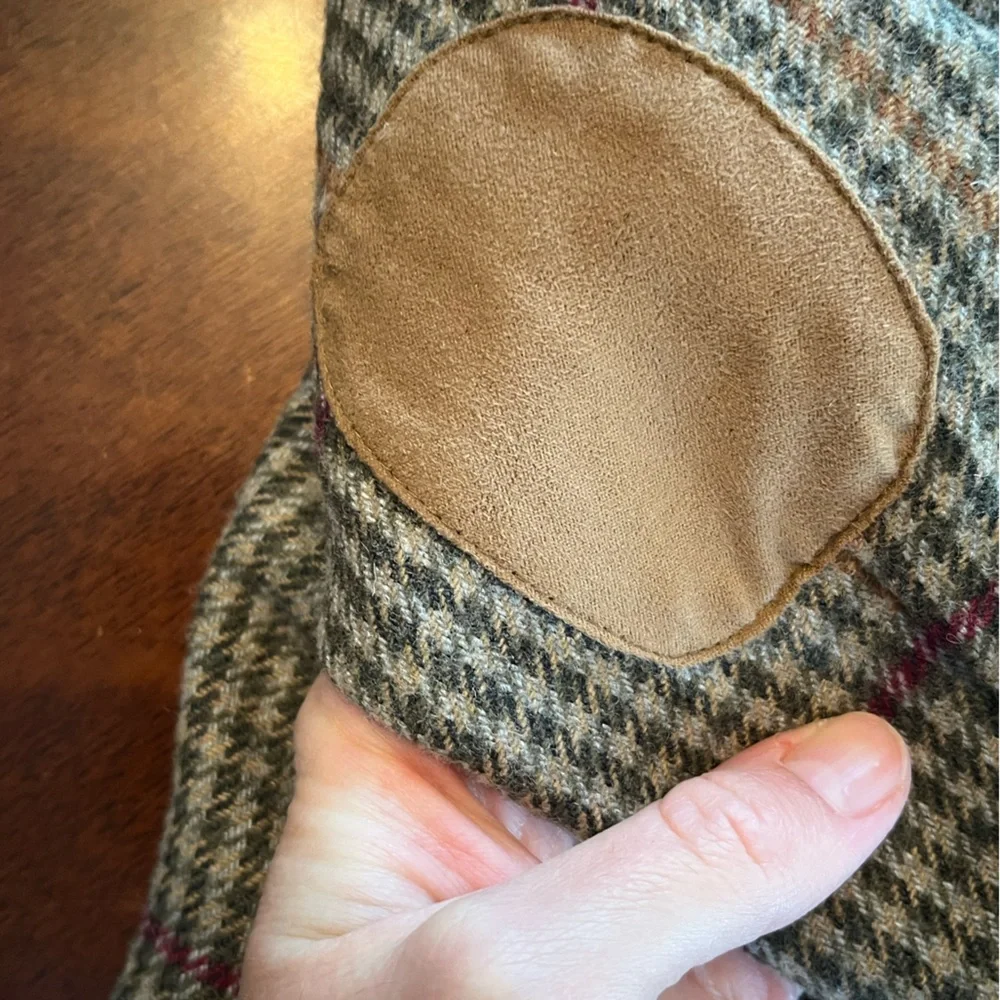 Janie and Jack Plaid Blazer - Green and Pink - Picture 3 of 12